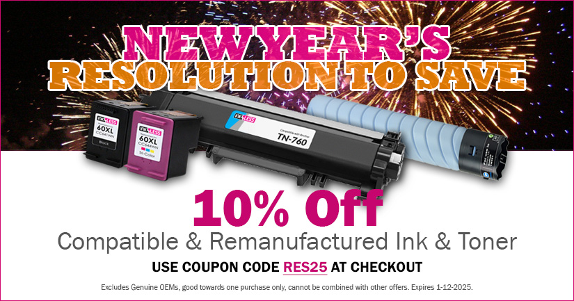 Get 10% Off Remanufactured and Compatible Ink & Toner Cartridges (excludes OEMs)