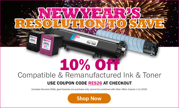 Get 10% Off Remanufactured and Compatible Ink & Toner Cartridges (excludes OEMs)