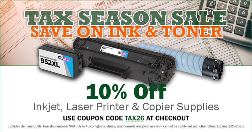 Get 10% Off Compatible and Remanufactured Inkjet, Laser Printer & Copier Supplies (excludes OEMs)