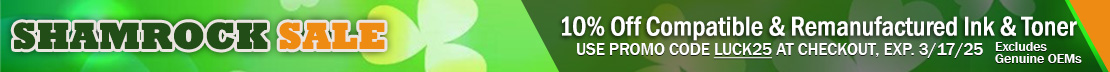 Save 10% on Compatible and Remanufactured Printer Ink & Toner (excludes OEMs)