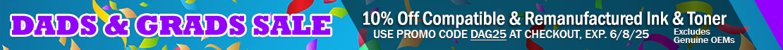 Save 10% on Remanufactured and Compatible Printer Ink & Toner cartridges (excludes OEMs)