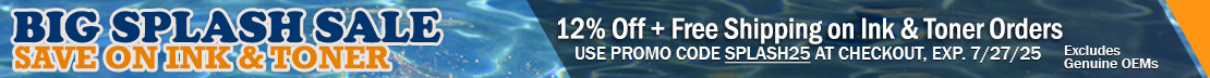 Get 12% Off + Free Shipping on Compatible and Remanufactured Ink & Toner Orders (excludes OEMs)