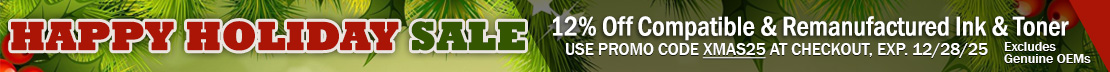 Save 12% on Remanufactured and Compatible Printer Ink & Toner Cartridges (excludes OEMs)