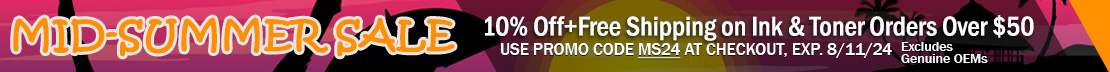 Get 10% Off + Free Shipping on Ink & Toner Orders Over $50 (excluding OEMs)