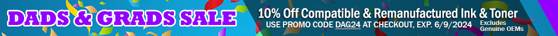 Save 10% on Remanufactured and Compatible Printer Ink & Toner cartridges (excludes OEMs)