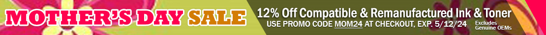 Get 12% off Compatible and Remanufactured Ink & Toner Cartridges (excludes OEMs)